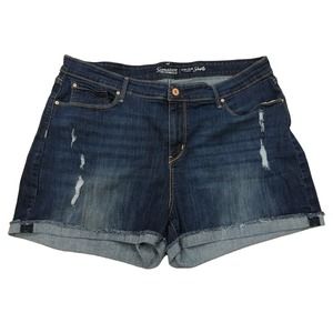 Levi's, Signature, High Rise, Distressed Denim, Shorts Size 20,